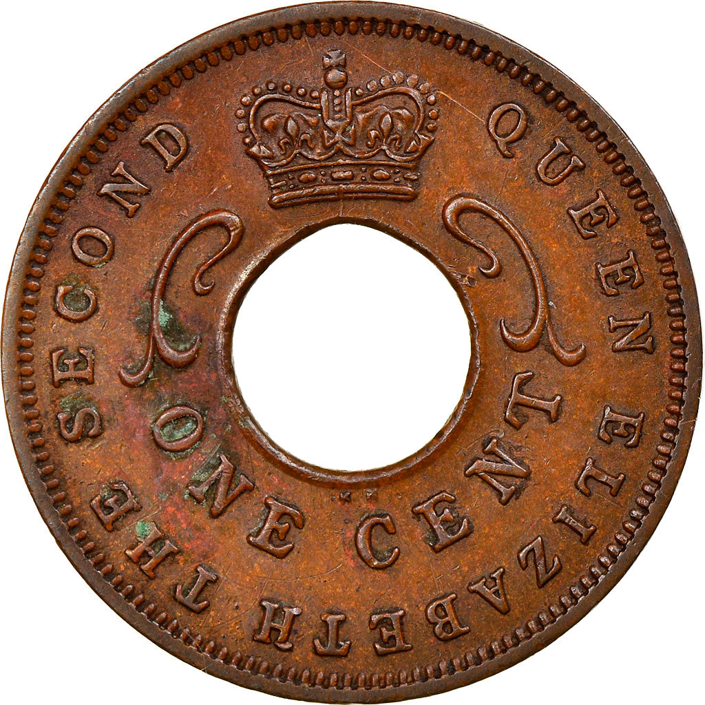 Coin, EAST AFRICA, Elizabeth II, Cent, 1959, EF(40-45), Bronze, KM:35