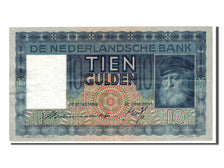 Netherlands, 10 Gulden, 1939, KM #49, AU(50-53), 4QY