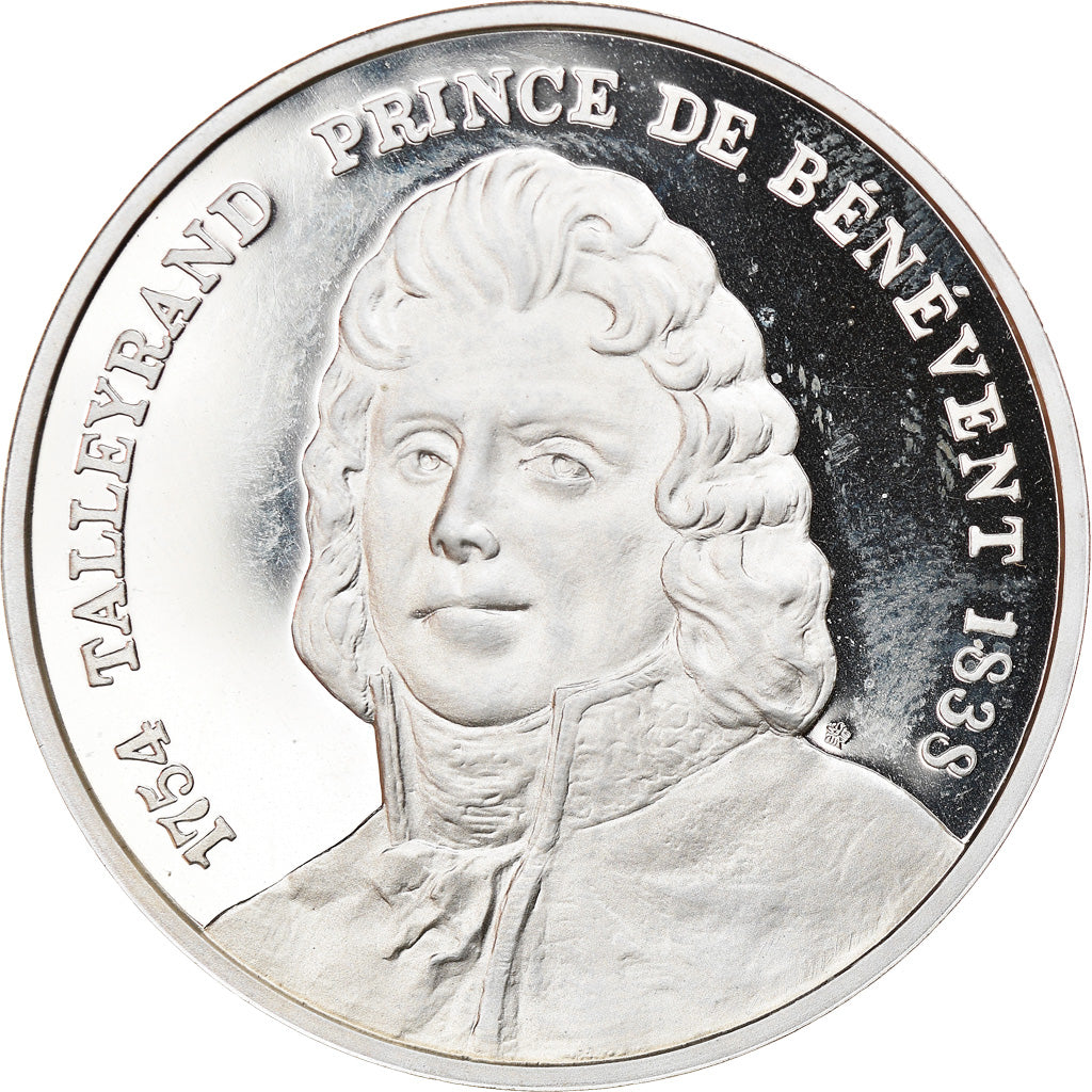 France, Medal, Talleyrand, Prince de Bénévent, History, 1989, MS(63), Silver
