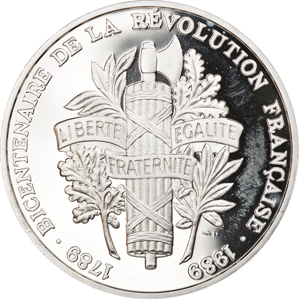 France, Medal, Talleyrand, Prince de Bénévent, History, 1989, MS(63), Silver