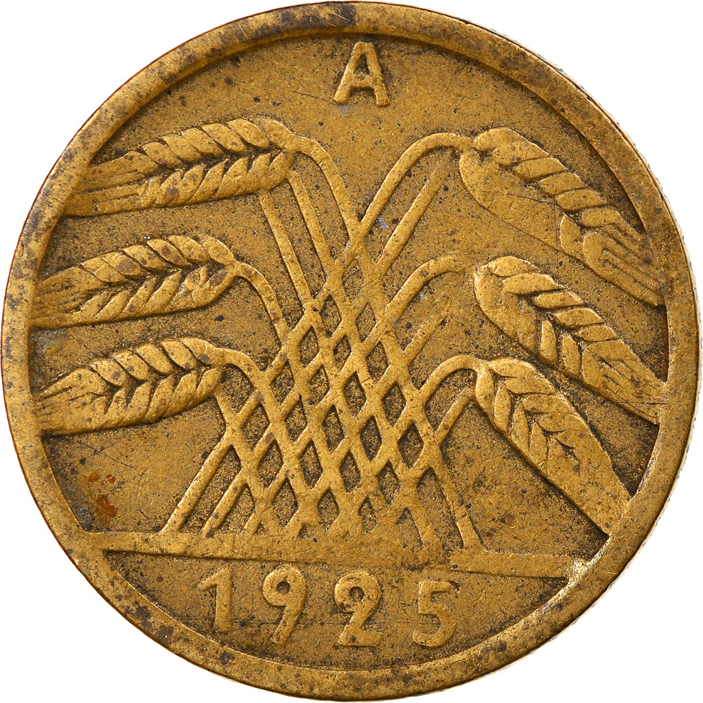 Coin, GERMANY, WEIMAR REPUBLIC, 5 Reichspfennig, 1925, Berlin, VF(20-25)
