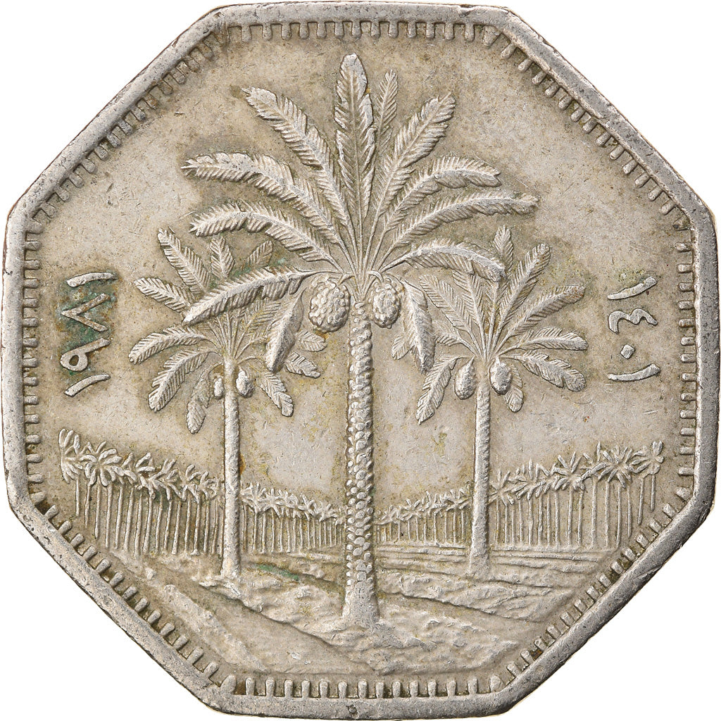 Coin, Iraq, 50 Fils, 1969, EF(40-45), Copper-nickel, KM:128