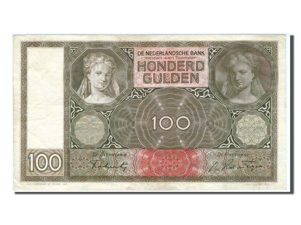 Biljet, Nederland, 100 Gulden, 1942, TTB