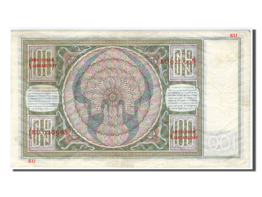 Biljet, Nederland, 100 Gulden, 1942, TTB