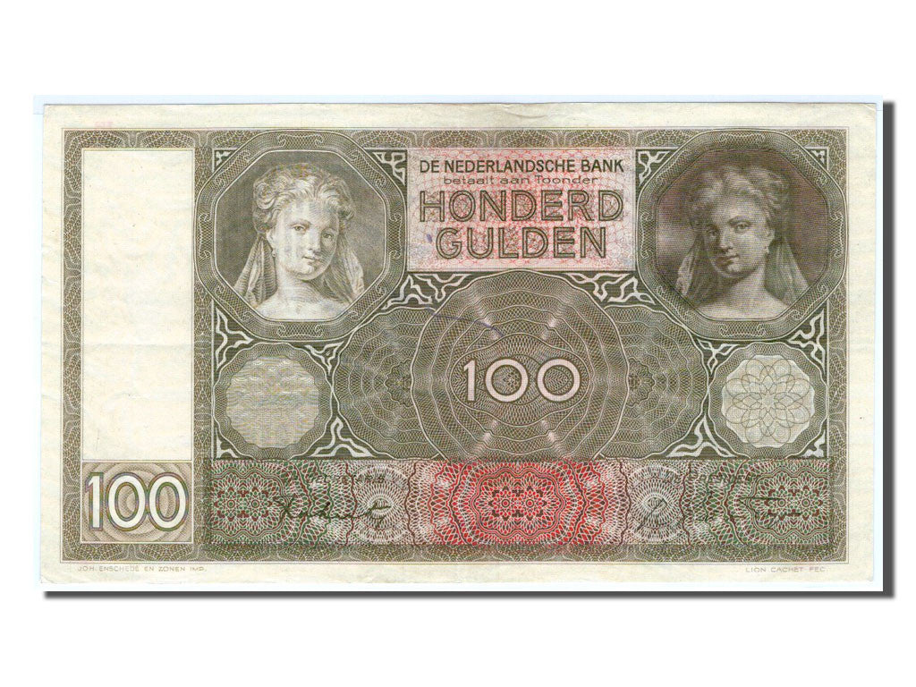 Banknot, Holandia, 100 Gulden, 1944, AU(50-53)