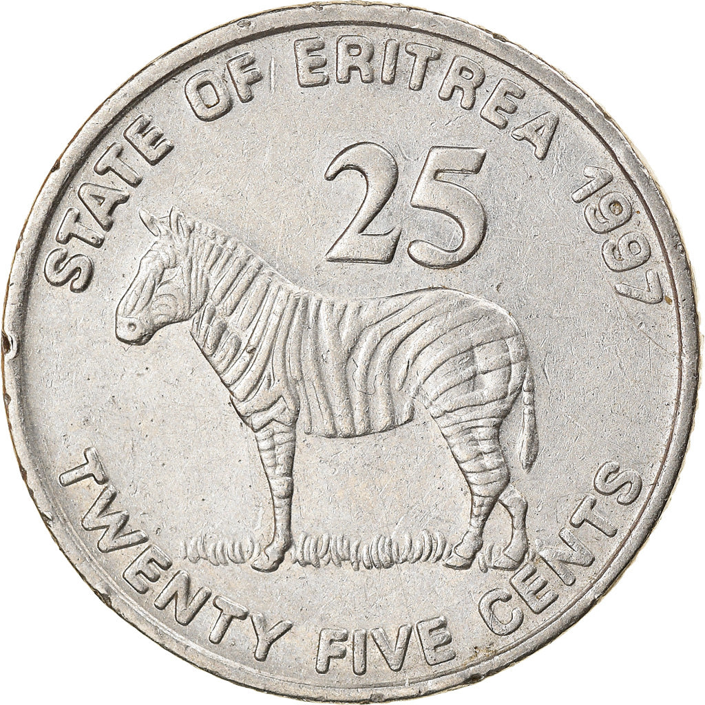 Monnaie, Eritrea, 25 Cents, 1997, TTB, Nickel Clad Steel, KM:46