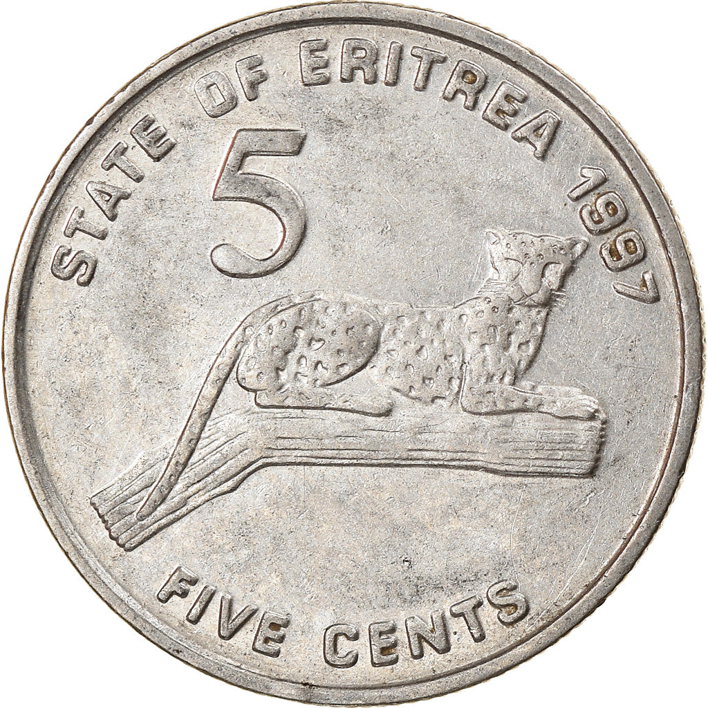 Monnaie, Eritrea, 5 Cents, 1997, TTB, Nickel Clad Steel, KM:44