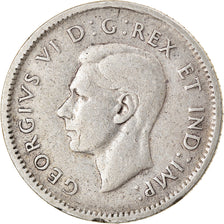 Moneta, Canada, George VI, 10 Cents, 1946, Royal Canadian Mint, Ottawa, BB