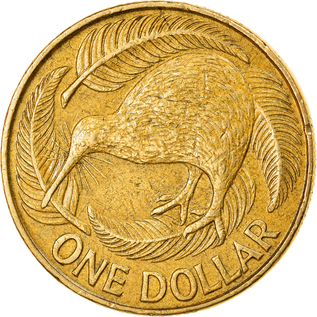 Coin, New Zealand, Dollar, 1990, EF(40-45), Aluminum-Bronze