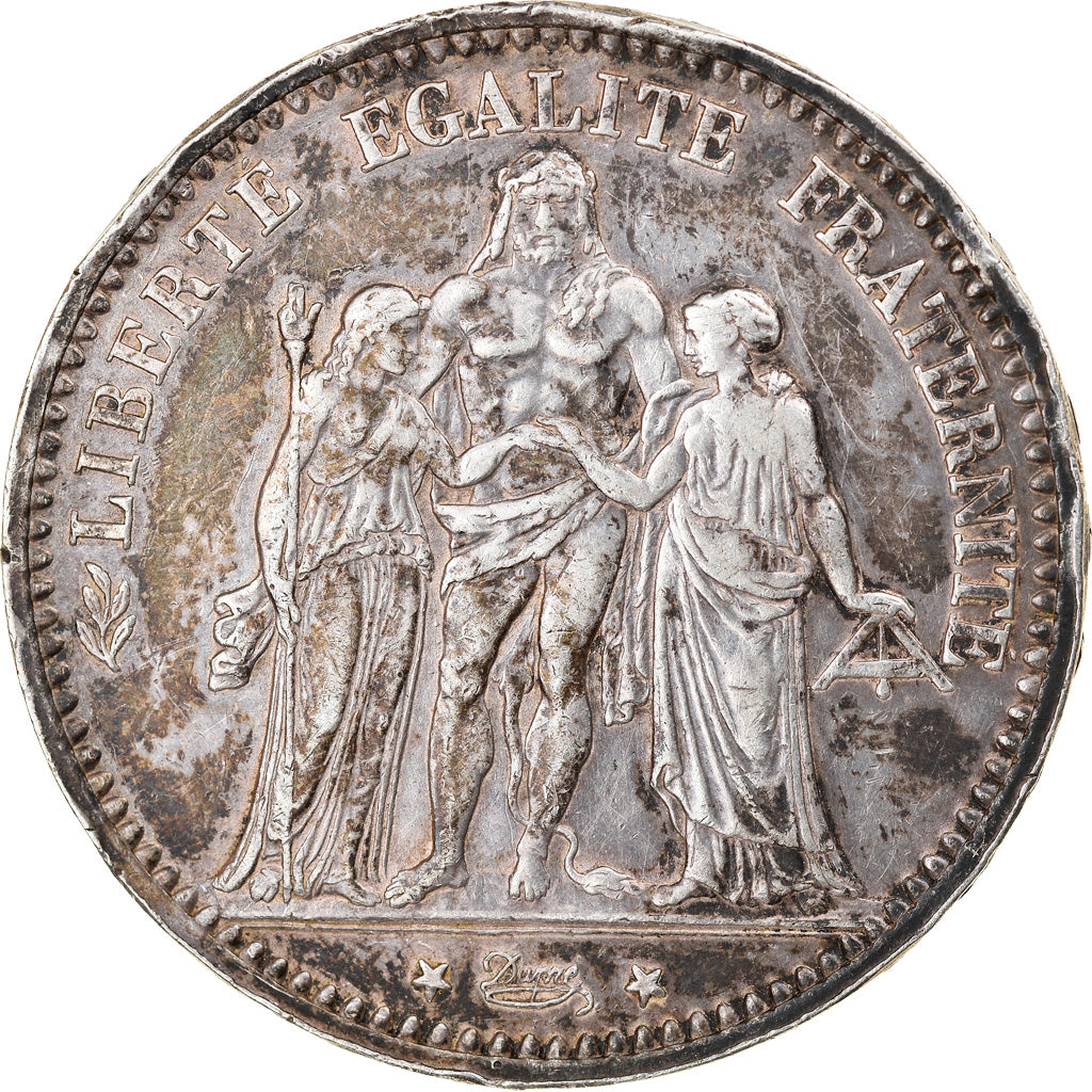 Moneta, Francia, Hercule, 5 Francs, 1874, Paris, MB+, Argento, KM:820.1