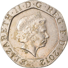 Coin, Great Britain, Elizabeth II, 20 Pence, 2012, EF(40-45), Copper-nickel