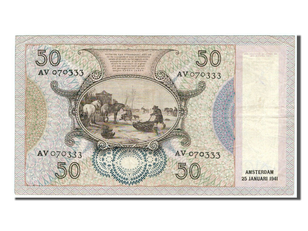 Paesi Bassi, 50 Gulden, 1941, BB