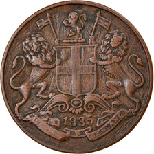 Coin, INDIA-BRITISH, 1/4 Anna, 1835, Bombay, EF(40-45), Copper, KM:446.2