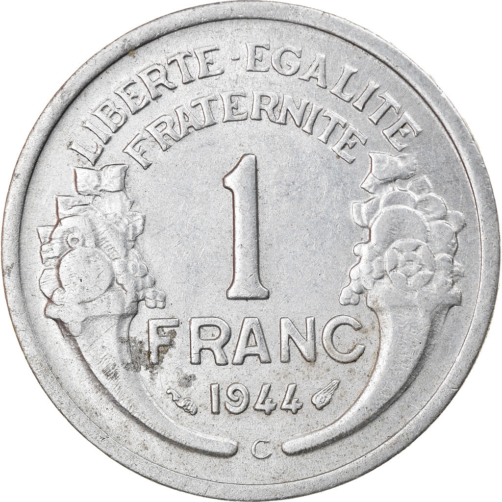 Monnaie, France, Morlon, Franc, 1944, Castelsarrasin, TTB+, Aluminium