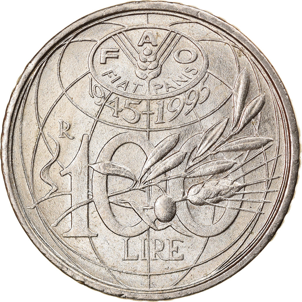 Coin, Italy, 100 Lire, 1995, Rome, AU(55-58), Copper-nickel, KM:180