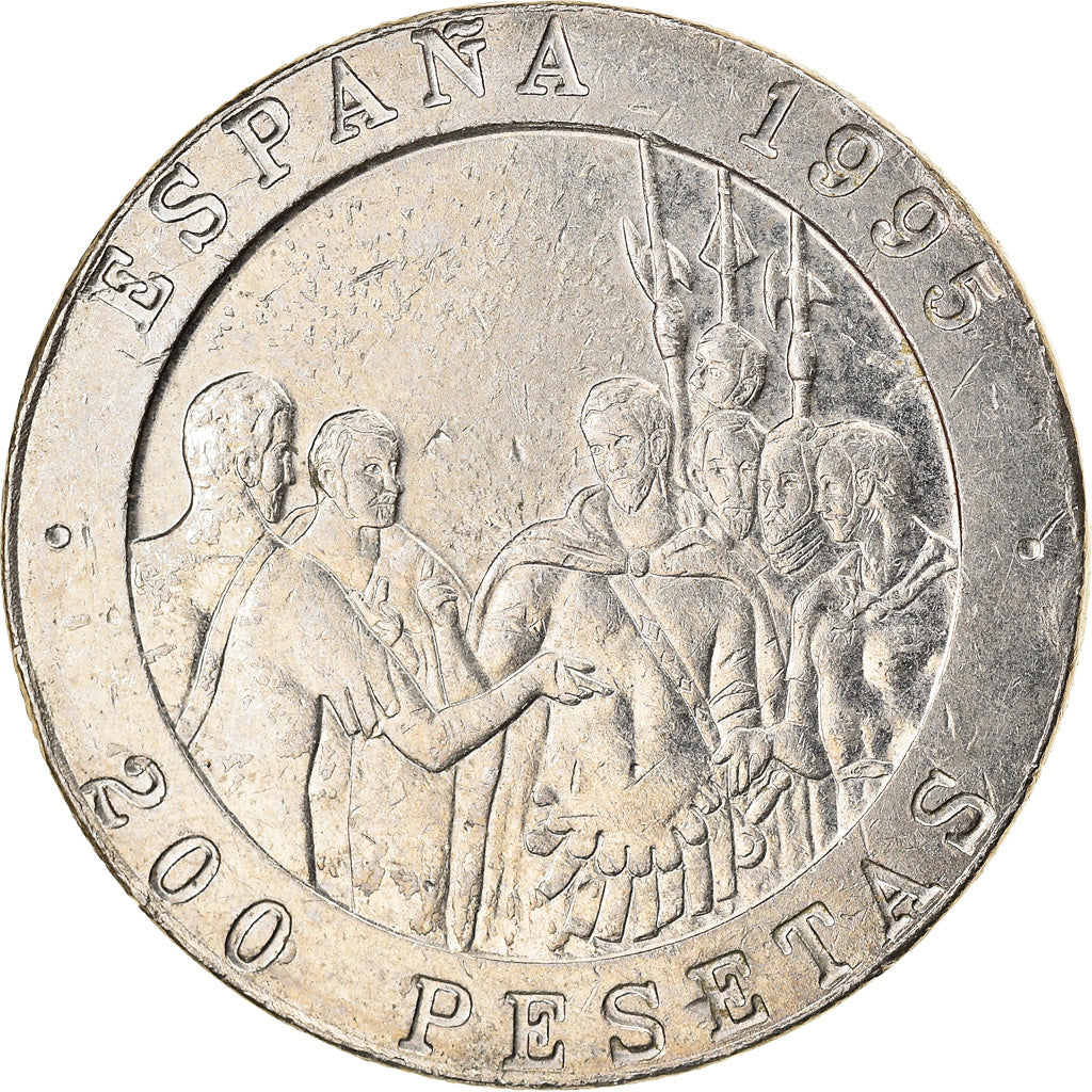 Moneda, España, Juan Carlos I, 200 Pesetas, 1995, MBC, Cobre - níquel, KM:951