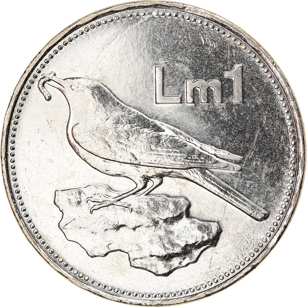 Coin, Malta, 1 Lira, 2000, AU(50-53), Nickel