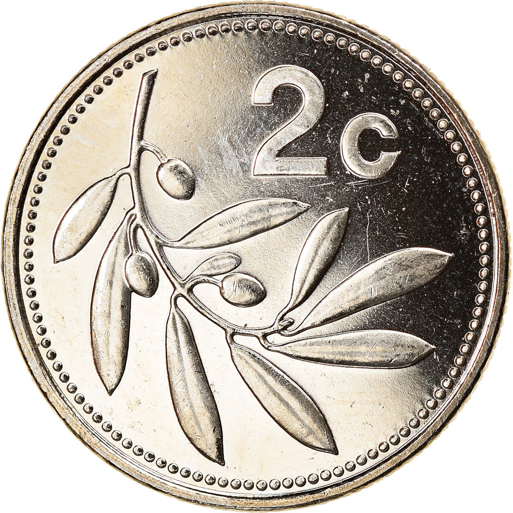 Coin, Malta, 2 Cents, 2002, MS(63), Copper-nickel, KM:94