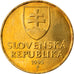 Moneta, Słowacja, 10 Koruna, 1995, AU(50-53), Aluminium-Brąz, KM:11