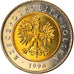 Münze, Polen, 5 Zlotych, 1996, Warsaw, UNZ, Bi-Metallic, KM:284