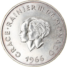 Coin, Monaco, 10 Francs, 1966, 10th Wedding Anniversary, AU(55-58), Silver
