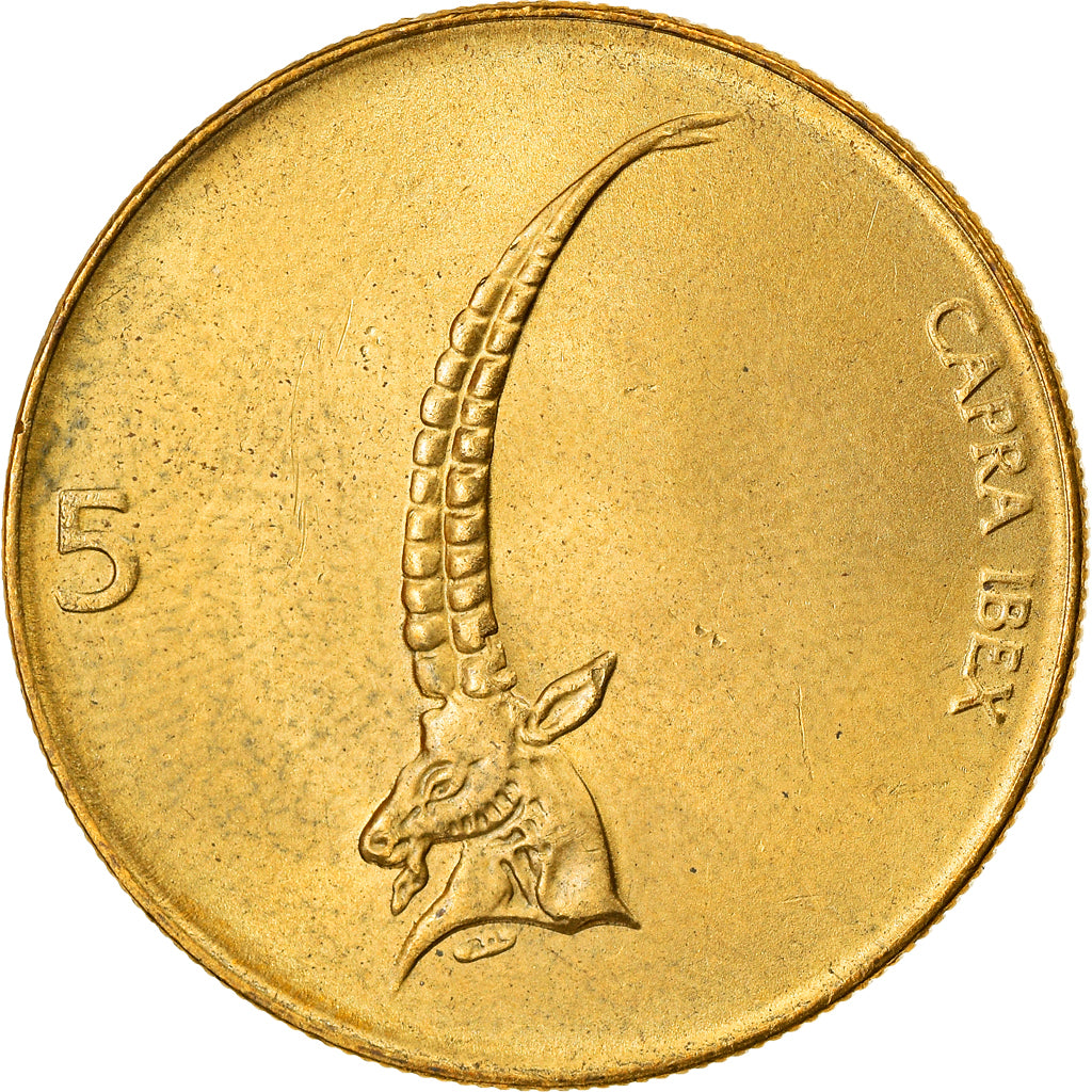 Moneta, Slovenia, 5 Tolarjev, 1992, BB+, Nichel-ottone, KM:6