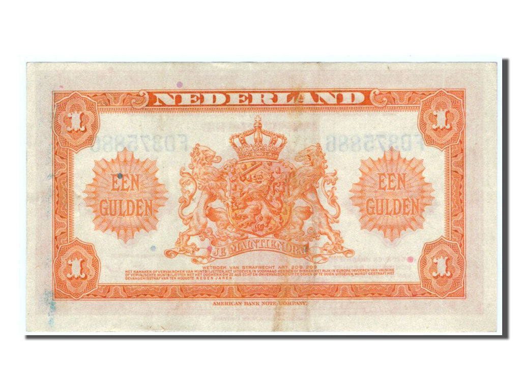 Paesi Bassi, 1 Gulden, 1943, BB+