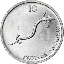 Coin, Slovenia, 10 Stotinov, 1993, MS(63), Aluminum, KM:7