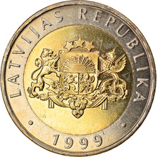 Coin, Latvia, 2 Lati, 1999, MS(65-70), Bi-Metallic, KM:38