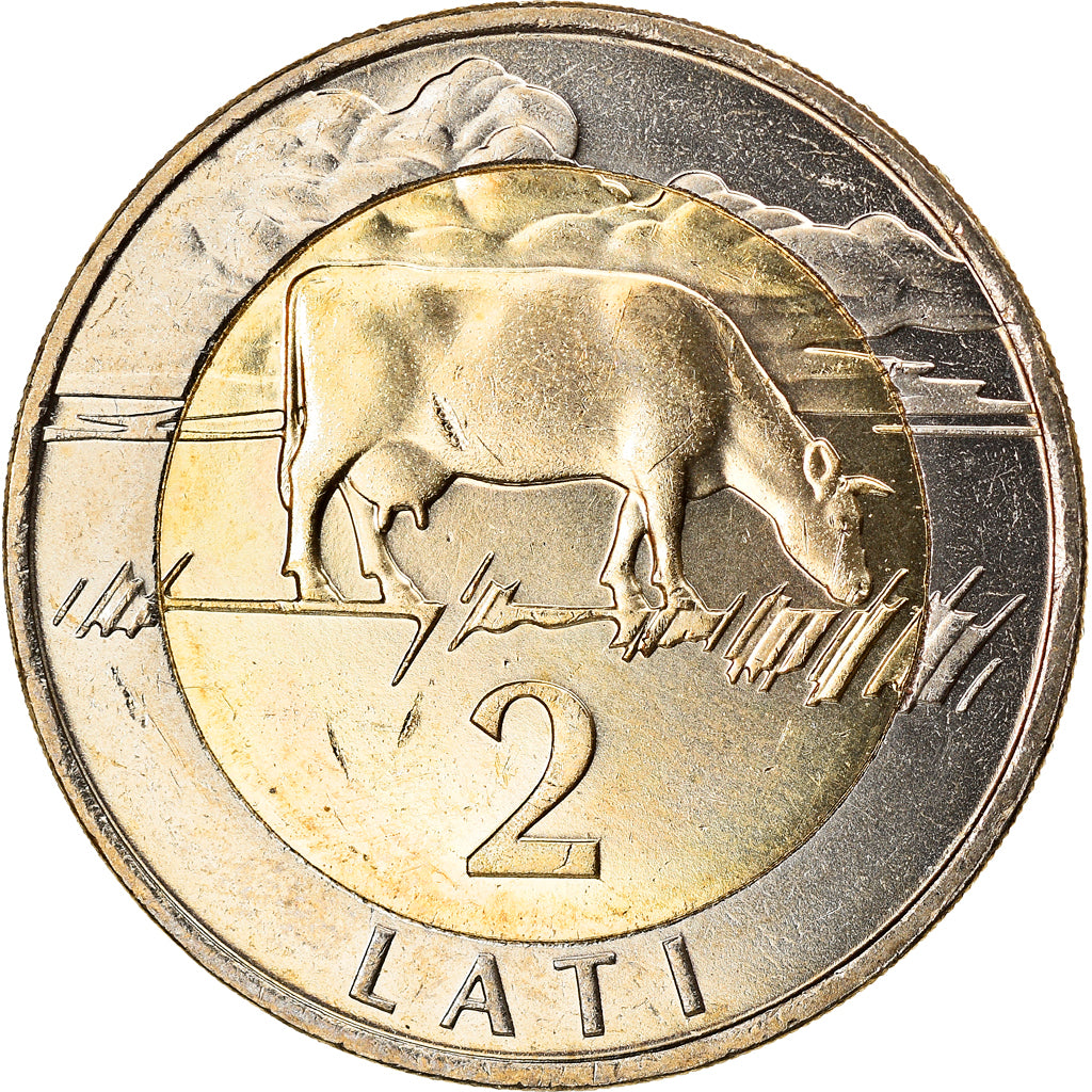 Coin, Latvia, 2 Lati, 1999, MS(65-70), Bi-Metallic, KM:38