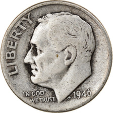 Coin, United States, Roosevelt Dime, Dime, 1946, U.S. Mint, Denver, VF(30-35)