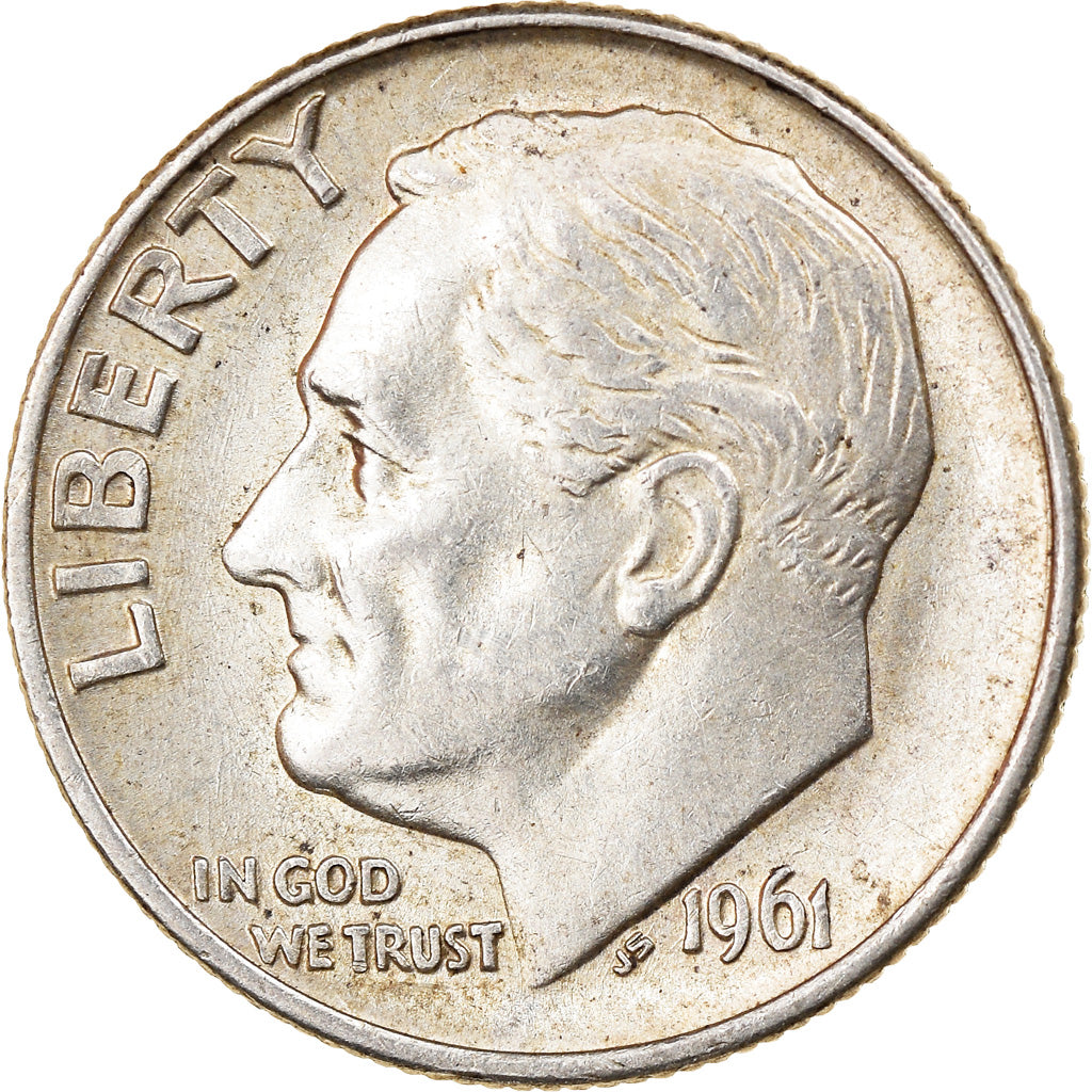 Moneta, Stati Uniti, Roosevelt Dime, Dime, 1961, U.S. Mint, Philadelphia, BB+