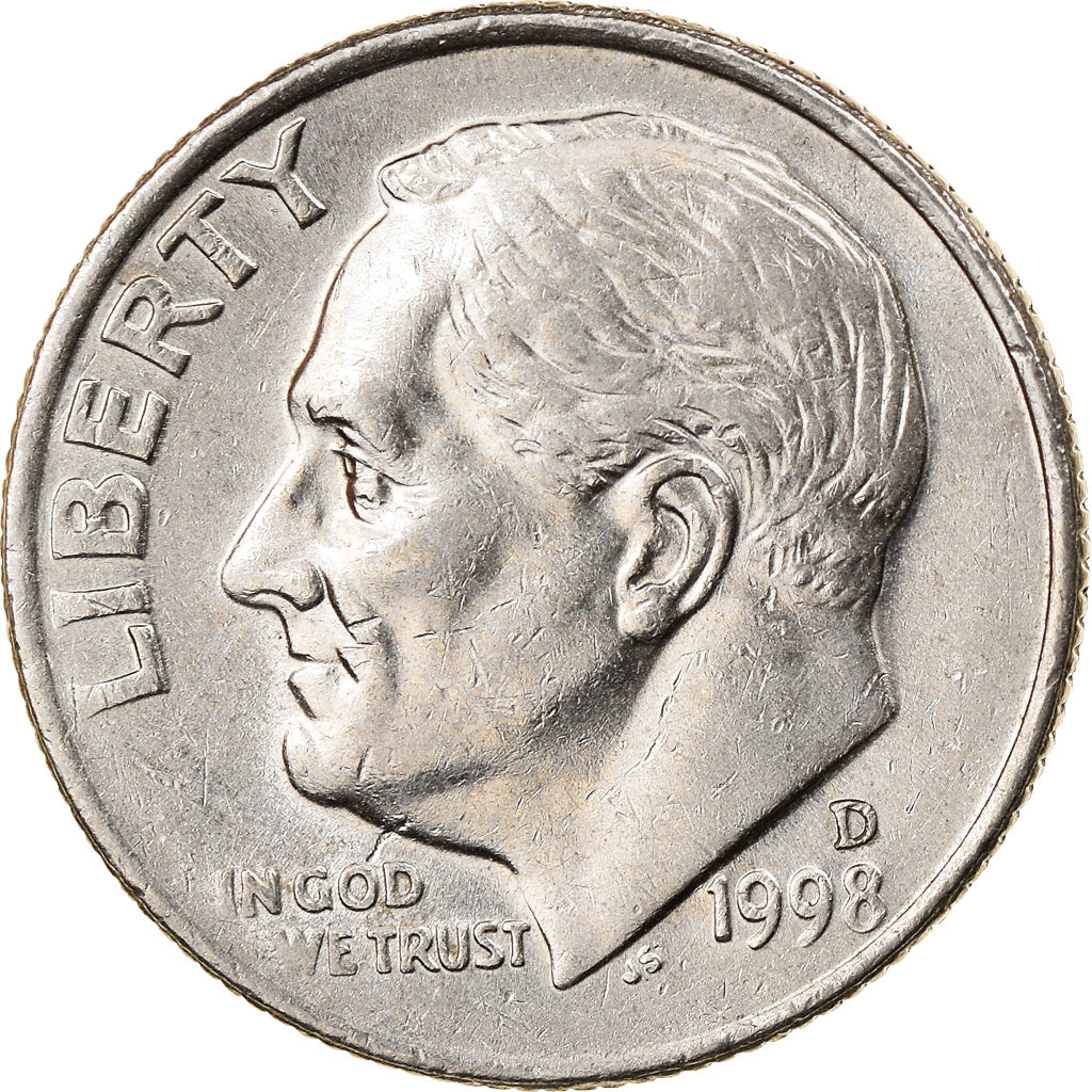 Münze, Vereinigte Staaten, Roosevelt Dime, Dime, 1998, U.S. Mint, Denver, SS