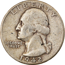 Coin, United States, Washington Quarter, Quarter, 1942, U.S. Mint, Philadelphia