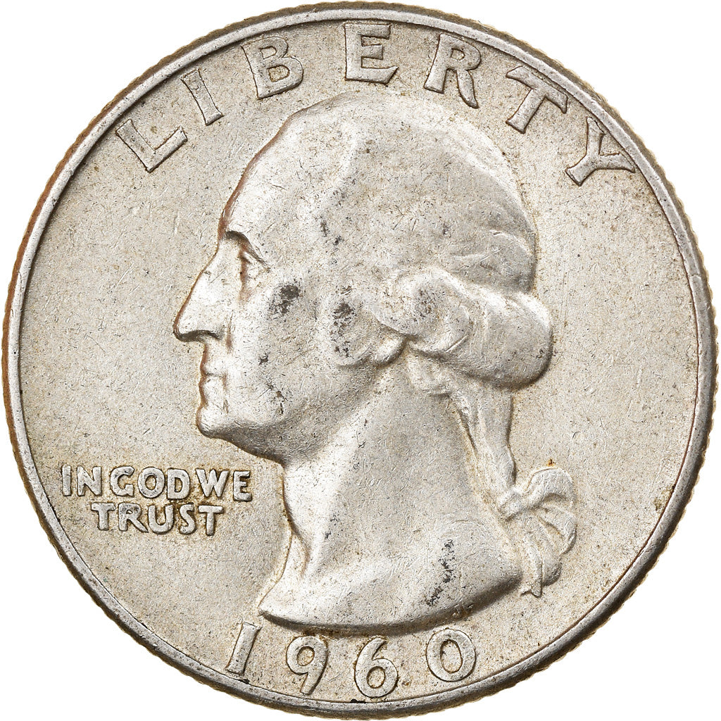 Coin, United States, Washington Quarter, Quarter, 1960, U.S. Mint, Denver
