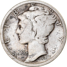 Moneta, Stati Uniti, Mercury Dime, Dime, 1917, U.S. Mint, Philadelphia, BB