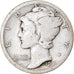 Monnaie, États-Unis, Mercury Dime, Dime, 1917, U.S. Mint, Philadelphie, TB+