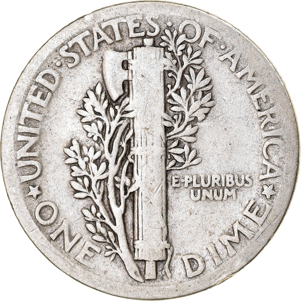 Monnaie, États-Unis, Mercury Dime, Dime, 1917, U.S. Mint, Philadelphie, TB+