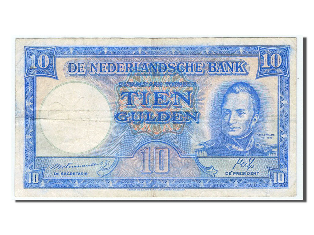Paesi Bassi, 10 Gulden, 1945, BB