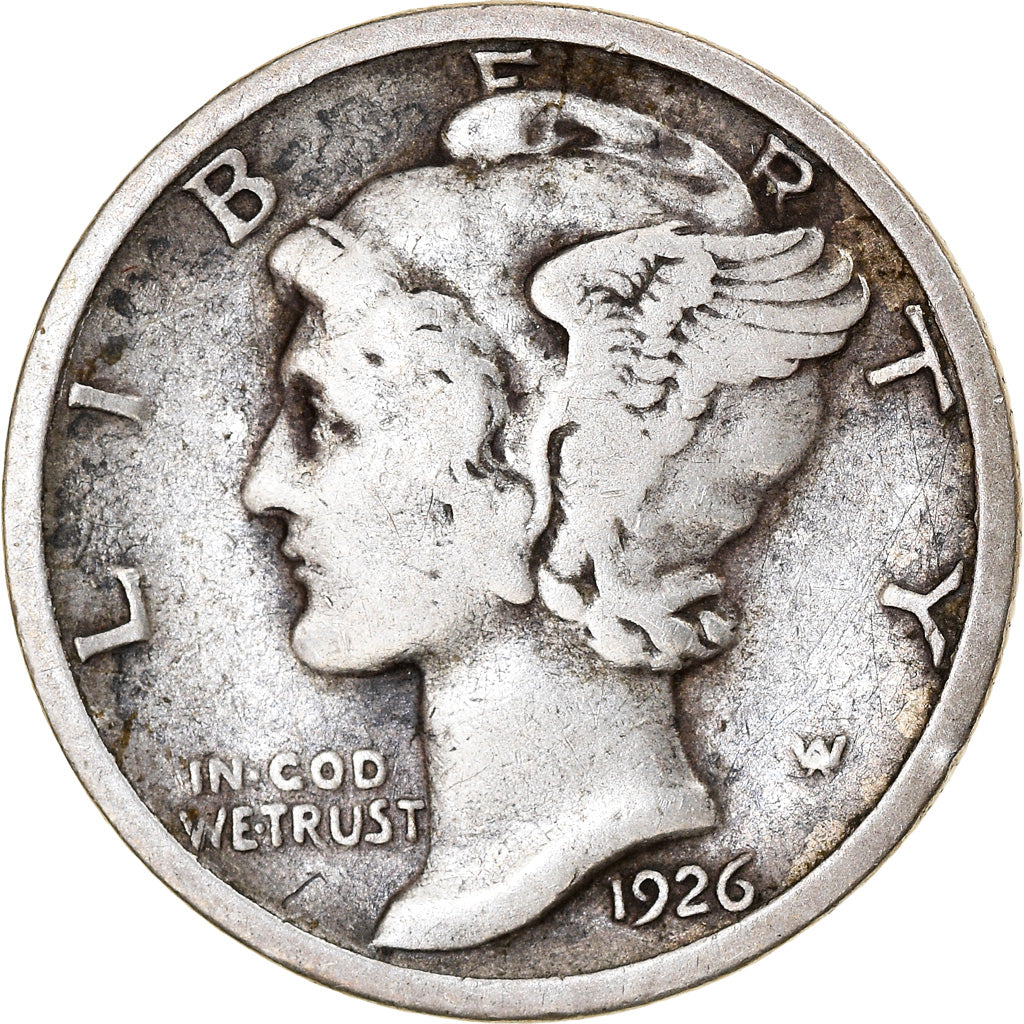 Coin, United States, Mercury Dime, Dime, 1926, U.S. Mint, Philadelphia