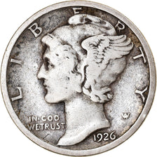 Coin, United States, Mercury Dime, Dime, 1926, U.S. Mint, Philadelphia