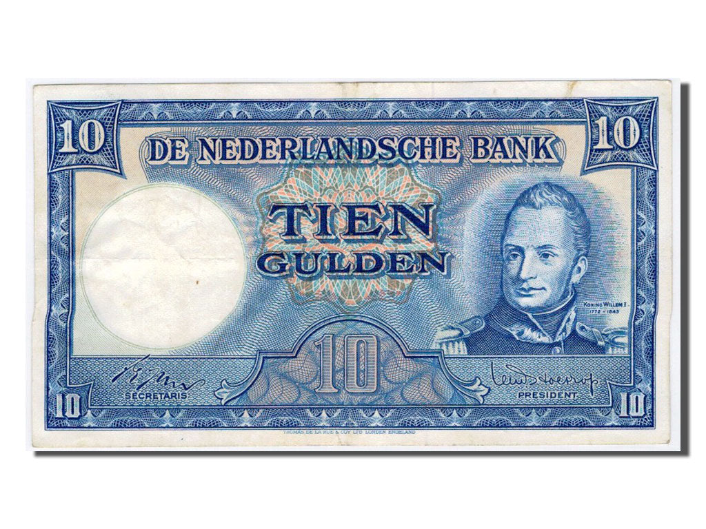 Paesi Bassi, 10 Gulden, 1949, BB