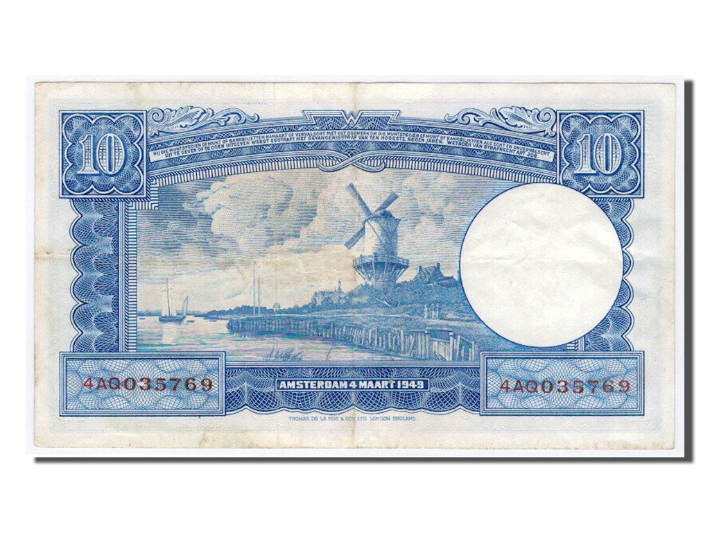 Paesi Bassi, 10 Gulden, 1949, BB