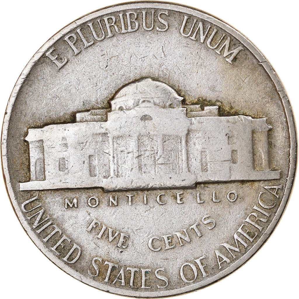 Moneta, USA, Jefferson Nickel, 5 Cents, 1948, U.S. Mint, Philadelphia