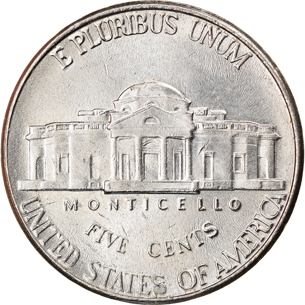 Coin, United States, Jefferson Nickel, 5 Cents, 1998, U.S. Mint, Philadelphia