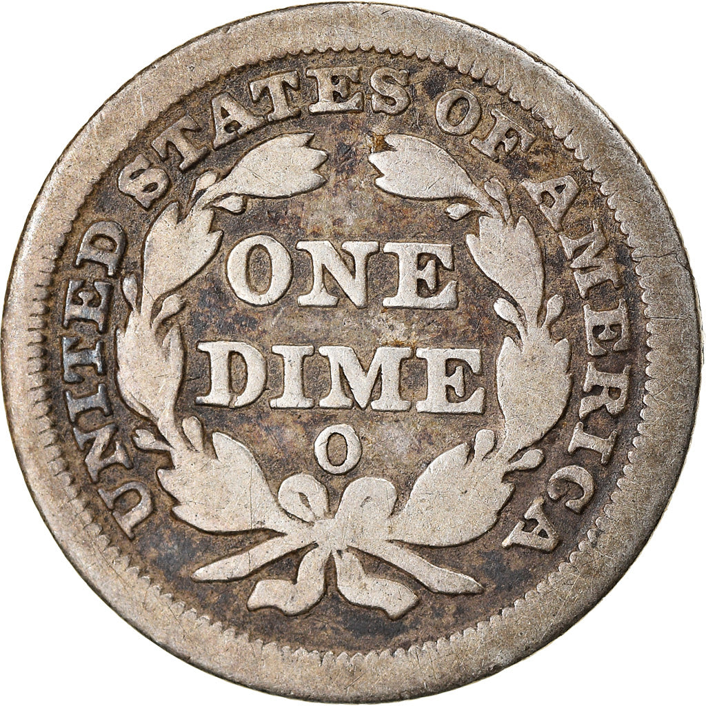 Coin, United States, Seated Liberty Dime, Dime, 1854, U.S. Mint, New Orleans