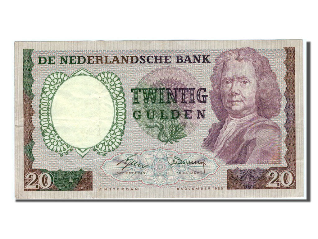 Paesi Bassi, 20 Gulden, 1955, BB+