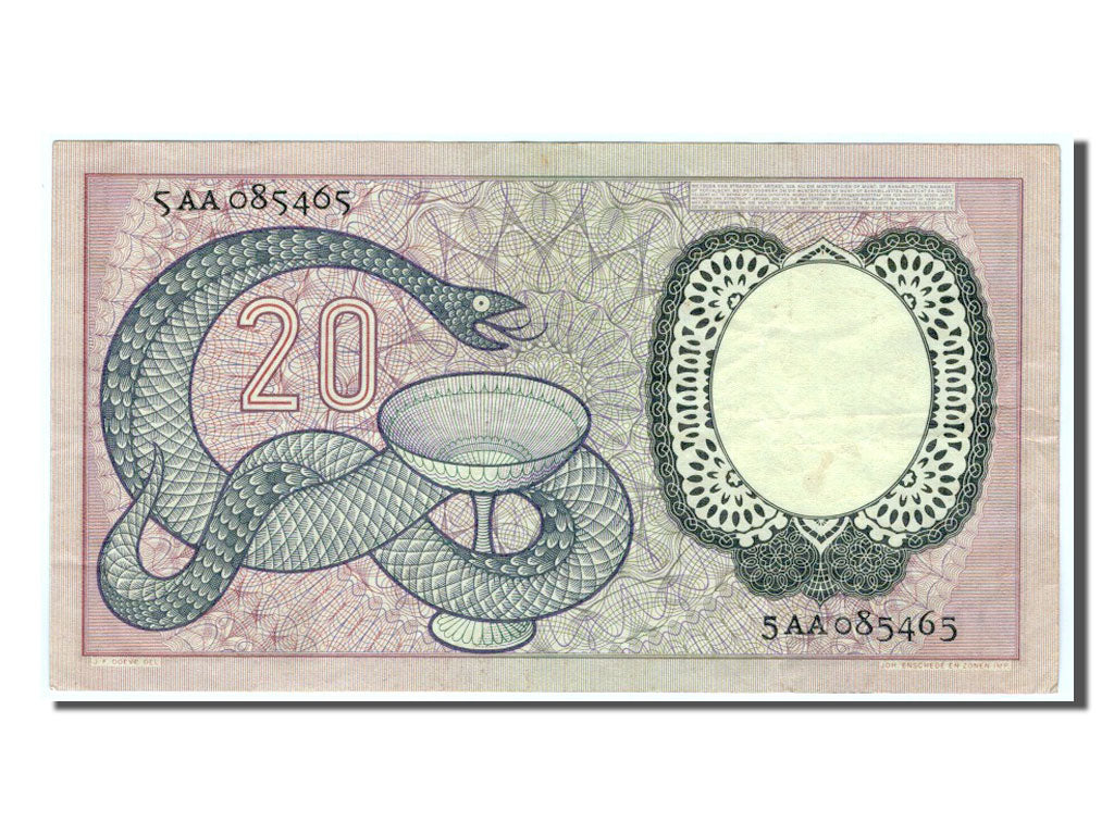 Paesi Bassi, 20 Gulden, 1955, BB+