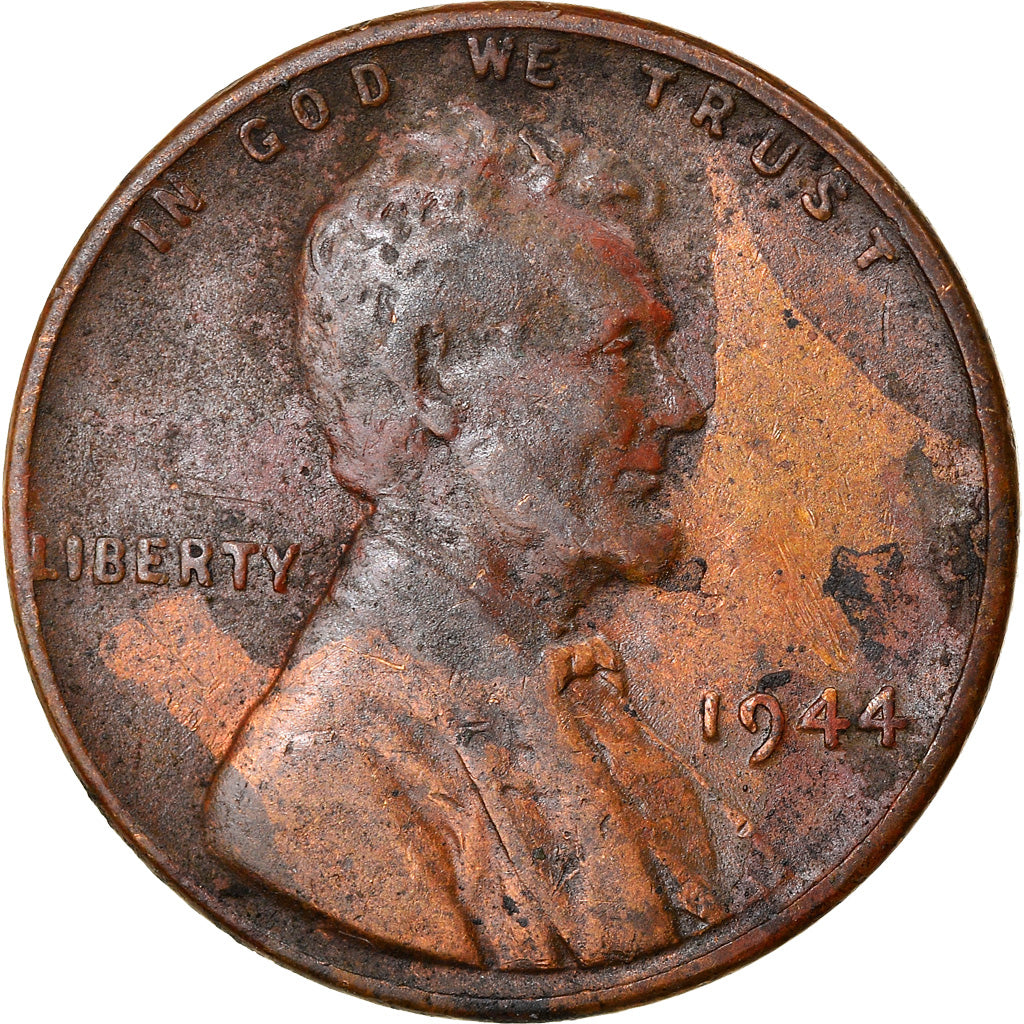 Coin, United States, Lincoln Cent, Cent, 1944, U.S. Mint, Philadelphia
