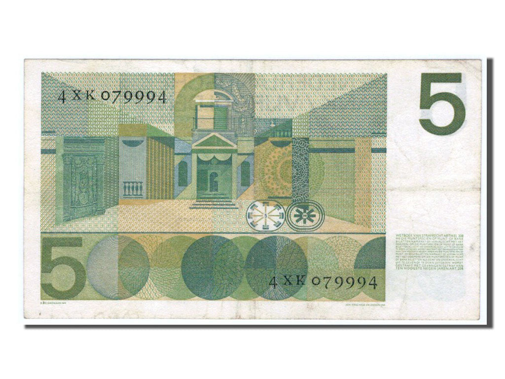 Billete, 5 Gulden, 1966, Países Bajos, MBC